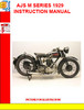 Thumbnail AJS M SERIES 1929  INSTRUCTION MANUAL