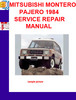 Thumbnail MITSUBISHI MONTERO PAJERO 1984 SERVICE REPAIR MANUAL Thumbnail MITSUBISHI MONTERO PAJERO 1984 SERVICE REPAIR MANUAL