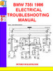Thumbnail BMW 735i 1986 ELECTRICAL TROUBLESHOOTING MANUAL