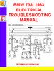 Thumbnail BMW 735i 1985 ELECTRICAL TROUBLESHOOTING MANUAL