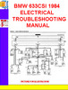 Thumbnail BMW 633CSI 1984 ELECTRICAL TROUBLESHOOTING MANUAL Thumbnail BMW 633CSI 1984 ELECTRICAL TROUBLESHOOTING MANUAL