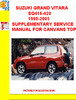 Thumbnail SUZUKI GRAND VITARA SQ416-420 1998-2005 SUPPLEMENTARY SERVIC
