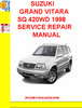 Thumbnail SUZUKI GRAND VITARA SQ 420WD 1998 SERVICE REPAIR MANUAL