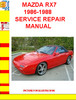 Thumbnail MAZDA RX7 1986-1988 SERVICE REPAIR MANUAL