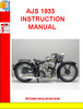 Thumbnail AJS 1933 INSTRUCTION MANUAL