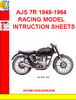 Thumbnail AJS 7R 1949-1964 RACING MODEL INTRUCTION SHEETS 