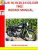 Thumbnail AJS 16,18,20,31-CS,CSR 1962 REPAIR MANUAL