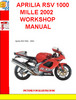Thumbnail APRILIA RSV 1000 MILLE 2002 WORKSHOP MANUAL Thumbnail APRILIA RSV 1000 MILLE 2002 WORKSHOP MANUAL