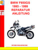 Thumbnail BMW F650GS 1993 - 1999 REPARATURANLEITUNG