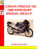 Thumbnail CAGIVA FRECCIA 125 1988 WORKSHOP MANUAL GB-D-I-F Thumbnail CAGIVA FRECCIA 125 1988 WORKSHOP MANUAL GB-D-I-F