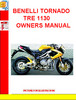 Thumbnail BENELLI TORNADO TRE 1130 OWNERS MANUAL Thumbnail BENELLI TORNADO TRE 1130 OWNERS MANUAL