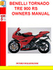 Thumbnail BENELLI TORNADO TRE 900 RS OWNERS MANUAL Thumbnail BENELLI TORNADO TRE 900 RS OWNERS MANUAL