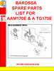 Thumbnail BAROSSA SPARE PARTS LIST FOR AAM170E & A TG170E Thumbnail BAROSSA SPARE PARTS LIST FOR AAM170E & A TG170E
