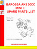 Thumbnail BAROSSA AK3 50CC MINI II SPARE PARTS LIST Thumbnail BAROSSA AK3 50CC MINI II SPARE PARTS LIST