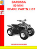 Thumbnail BAROSSA 50 MINI SPARE PARTS LIST Thumbnail BAROSSA 50 MINI SPARE PARTS LIST