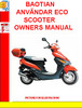 Thumbnail BAOTIAN ANVÄNDAR ECO SCOOTER OWNERS MANUAL