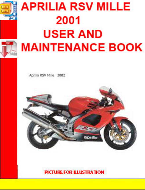 Product picture APRILIA RSV MILLE 2001 USER AND MAINTENANCE BOOK