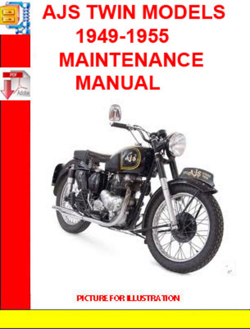 Product picture AJS TWIN MODELS 1949-1955 MAINTENANCE MANUAL