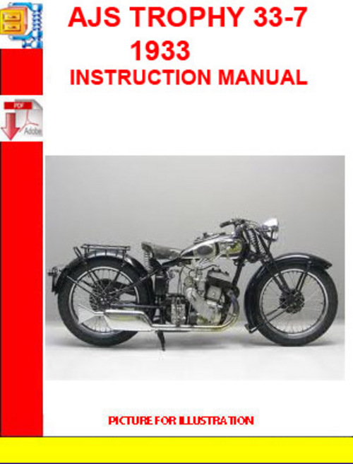 Product picture AJS TROPHY 33-7  1933 INSTRUCTION MANUAL
