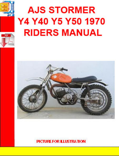 Product picture AJS STORMER Y4 Y40 Y5 Y50 1970 RIDERS MANUAL
