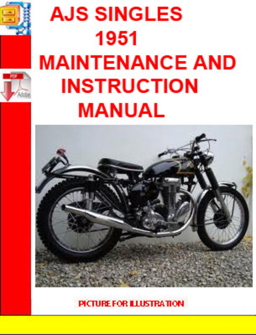Product picture AJS SINGLES 1951 MAINTENANCE AND INSTRUCTION MANUAL