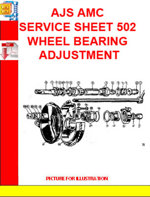 Product picture AJS  AMC SERVICE SHEET 503 DISMANTLING AND REBUILDING  FULL 