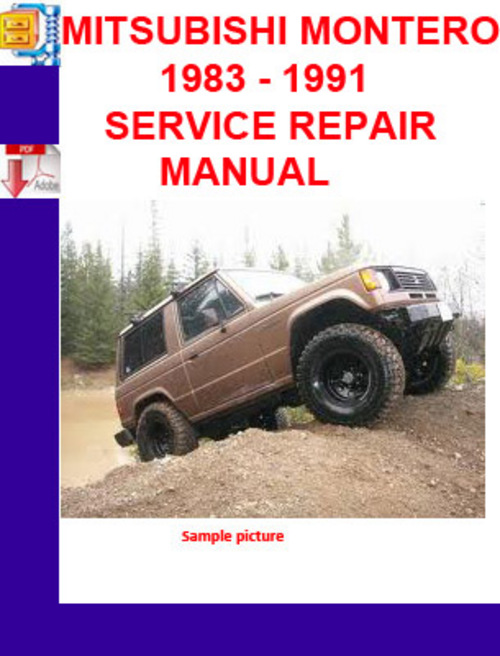 Product picture MITSUBISHI MONTERO 1983 - 1991 SERVICE REPAIR MANUAL