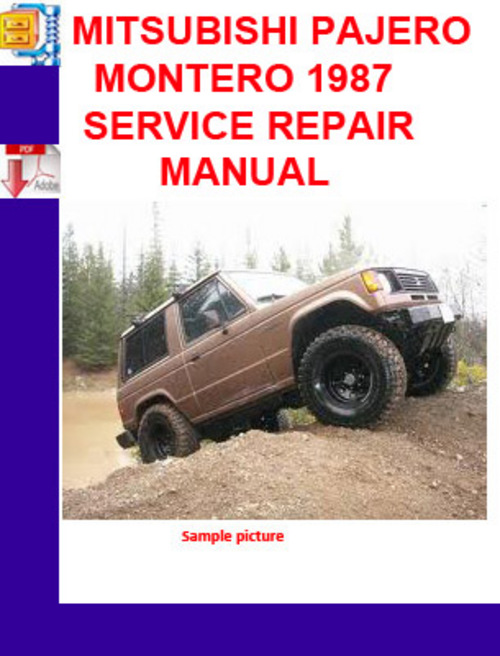 Product picture MITSUBISHI PAJERO MONTERO 1987 SERVICE REPAIR MANUAL