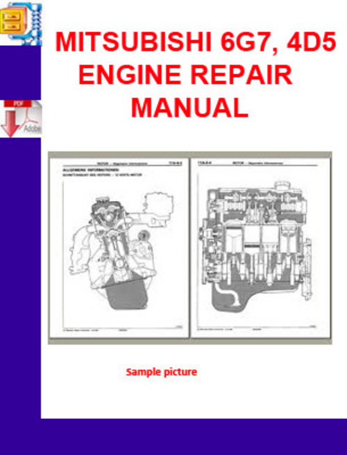 Product picture MITSUBISHI 6G7, 4D5 ENGINE REPAIR MANUAL