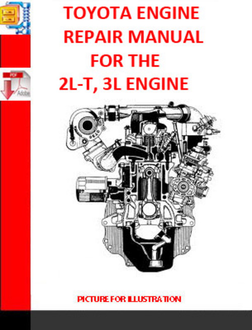 Product picture TOYOTA 2L-T, 3L ENGINE REPAIR MANUAL SUPPLEMENT 1990
