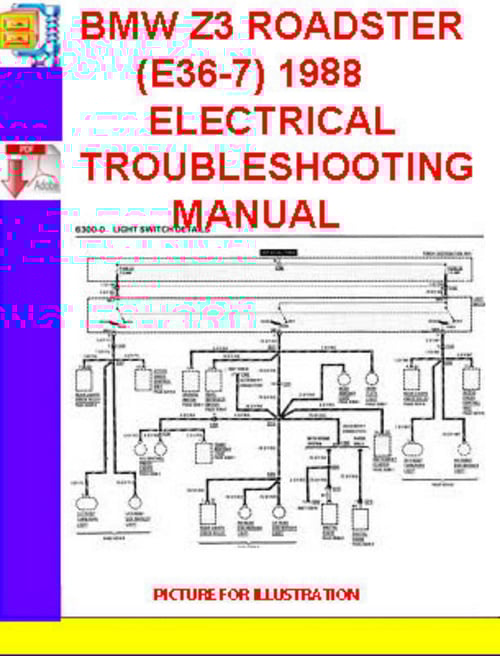 Product picture BMW Z3 ROADSTER (E36-7) 1998 ELECTRICAL TROUBLESHOOTING MANU