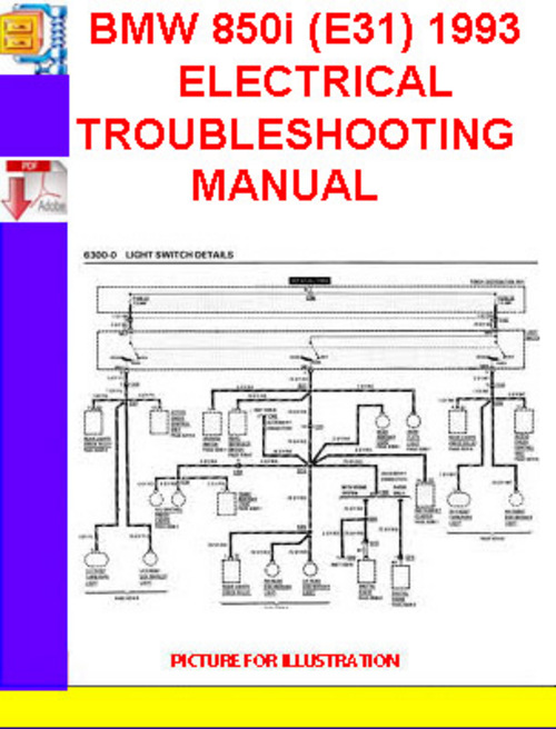 Product picture BMW 850i (E31) 1992-1993 ELECTRICAL TROUBLESHOOTING MANUAL