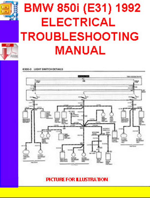 Product picture BMW 850i (E31) 1991-1992 ELECTRICAL TROUBLESHOOTING MANUAL