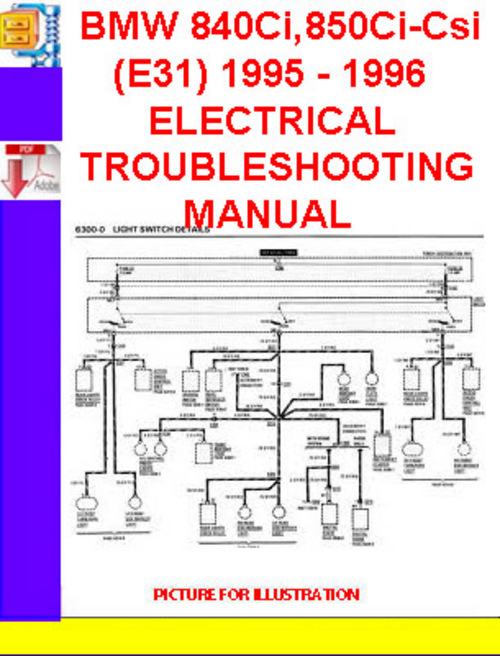 Product picture BMW 840Ci,850Ci-Csi (E31) 1994 - 1996 ELECTRICAL TROUBLESHOO