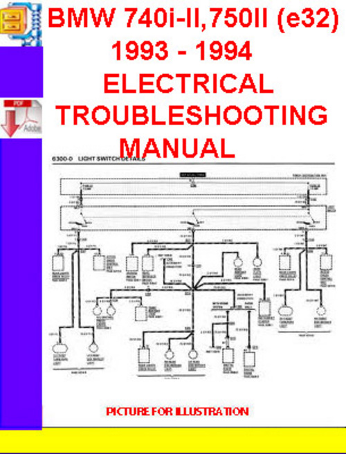 Product picture BMW 740i-Il,750Il (e32) 1992 - 1994 ELECTRICAL TROUBLESHOOTI