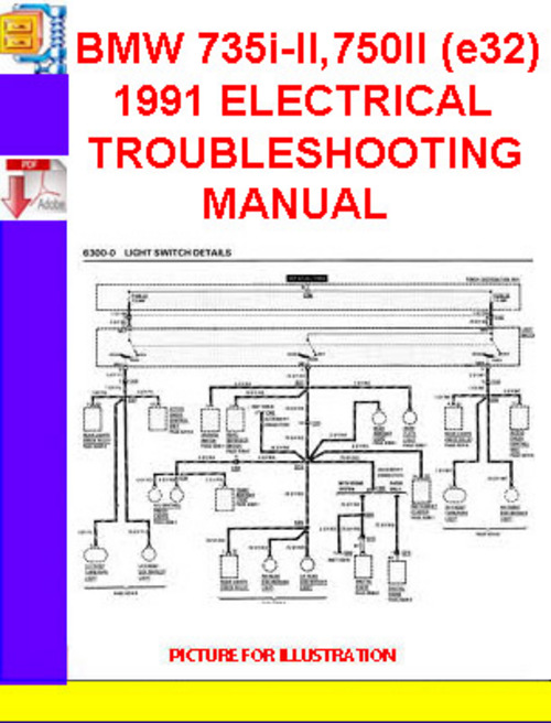 Product picture BMW 735i-Il,750Il (e32) 1991-1992 ELECTRICAL TROUBLESHOOTING