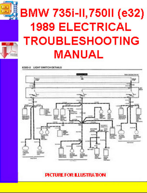 Product picture BMW 735i-Il,750Il (e32) 1988-1989 ELECTRICAL TROUBLESHOOTING