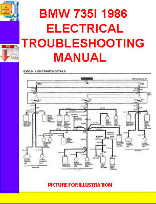 Product picture BMW 735i 1986 ELECTRICAL TROUBLESHOOTING MANUAL
