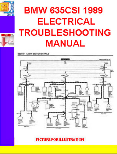 Product picture BMW 635CSI 1989 ELECTRICAL TROUBLESHOOTING MANUAL