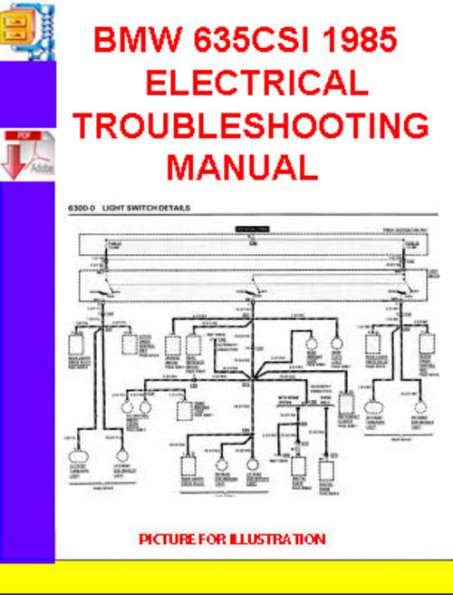 Product picture BMW 635CSI 1985 ELECTRICAL TROUBLESHOOTING MANUAL
