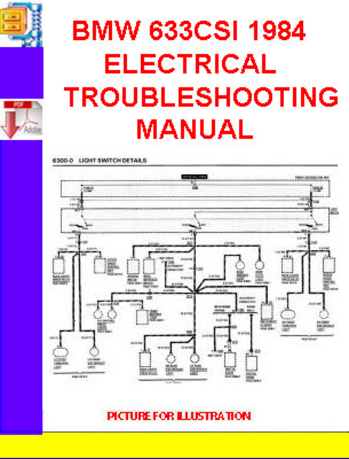 Product picture BMW 633CSI 1984 ELECTRICAL TROUBLESHOOTING MANUAL