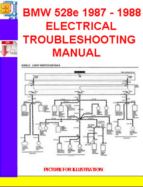 Product picture BMW 528e 1987 - 1988 ELECTRICAL TROUBLESHOOTING MANUAL