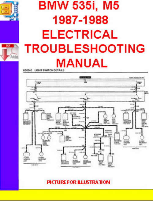 Product picture BMW 535i, M5 1987-1988 ELECTRICAL TROUBLESHOOTING MANUAL
