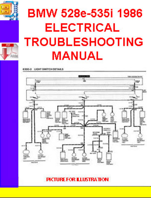 Product picture BMW 528e-535i 1986  ELECTRICAL TROUBLESHOOTING MANUAL