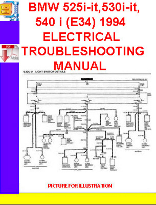 Product picture BMW 525i-it,530i-it,540i (E34) 1994-1995 ELECTRICAL TROUBLES
