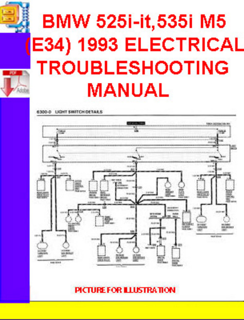 Product picture BMW 525i-it,535i M5 (E34) 1992-1993 ELECTRICAL TROUBLESHOOTI