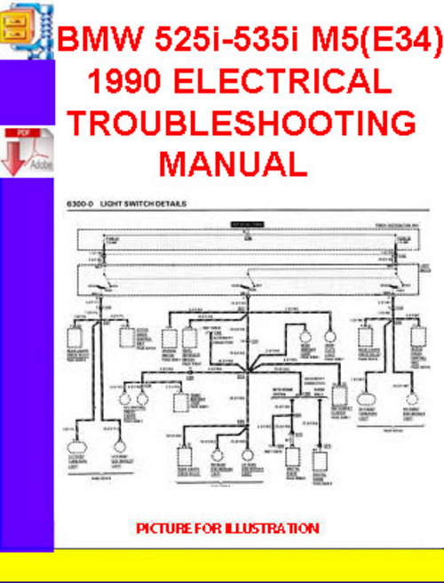 Product picture BMW 525i-535i m5(E34) 1990  - 1991 ELECTRICAL TROUBLESHOOTIN