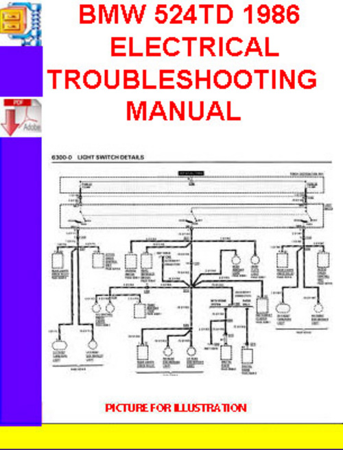 Product picture BMW 524TD 1986 ELECTRICAL TROUBLESHOOTING MANUAL