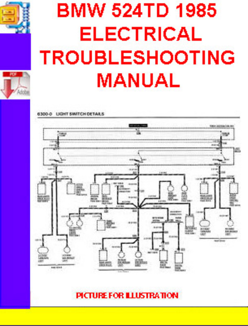 Product picture BMW 524TD 1985 ELECTRICAL TROUBLESHOOTING MANUAL
