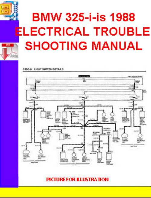 Product picture BMW 325-i-is 1988 ELECTRICAL TROUBLESHOOTING MANUAL